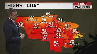 Isolated showers and storms pose a risk of downpours and strong wind gusts