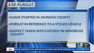 ISP high-speed chase reached 105 miles per hour