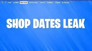ITEM SHOP DATES LEAKED…