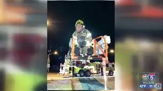 Jackson County Fire District 3 rescues cat in tree