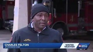 Jackson firefighters battle a number