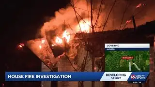 Jackson firefighters battle house fire on Shellrock Road