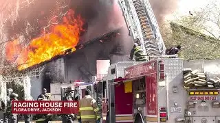 Jackson firefighters battle raging blaze