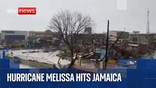 Jamaica declared disaster area as Hurricane Melissa hits | Sky News coverage