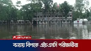 বন্যার পানিতে 