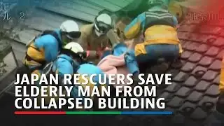 Japan rescuers save elderly man from collapsed building