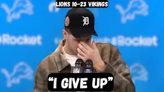 Jared Goff IN TEARS after playoff elimination - Lions vs Vikings - Postgame Press Conference