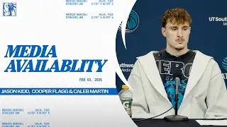 Jason Kidd, Cooper Flagg & Caleb Martin | Media Availability vs BOS | 2/3/26