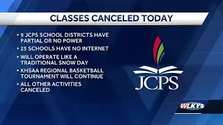 JCPS cancels Monday classes due to power outages