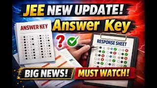 JEE MAINS|HOW TO CHECK ANSWER KEY|RESPONSE SHEET| URGENT|UPDATE|2026|SESSION 1