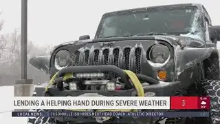 Jeep owner lends helping hand during severe weather