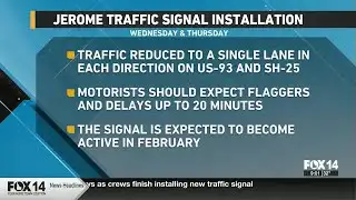 Jerome intersection to see delays as crews finish installing new traffic signal