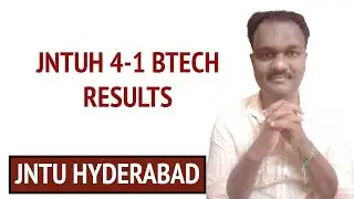 JNTUH 4-1 BTECH RESULTS  #jntuh