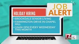 Job Alert: Holiday hiring events