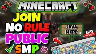 🥇 Join Best Survival Public Smp Server For Minecraft 🐧 | Java + PE | 24/7 Online | Free To Join 📸