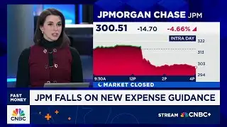 JPMorgan falls on new expense guidance