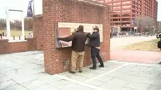 Judge inspects slavery panels removed by Trump administration