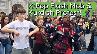 K-Pop Flash Mob Meets Kurdish Protest at Marble Arch in London