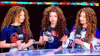 Kalogeras Sisters interview at oilers game