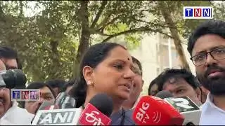 Kalvakuntla Kavitha visits excise constable Soumya.. @TNNTelangana