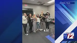 Kane Brown plays with puppies ahead of RI show