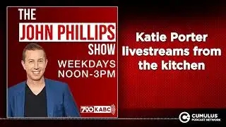 Katie Porter livestreams from the kitchen