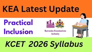 KCET 2026 Latest Syllabus | KEA Update 