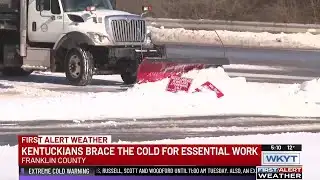 Kentuckians brave the cold for essential work