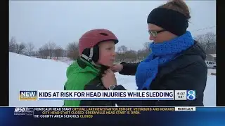 Kids at risk for head injuries while sledding