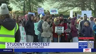 Knox County students protest ICE at World