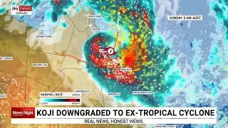 Koji downgraded to ex-tropical cyclone