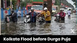 Kolkata Floods during Festive season | Puja Pandal damaged | devotees will affected