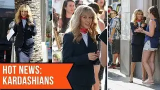 Kourtney Kardashian interviewing people on the streets with a wig on !!