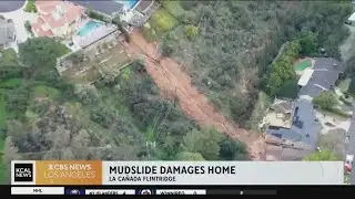 La Cañada Flintridge mudslide damages homes