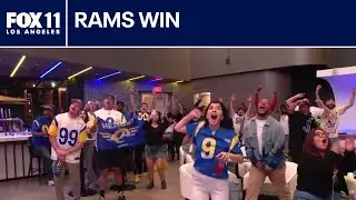 LA celebrates Rams win over Chicago Bears