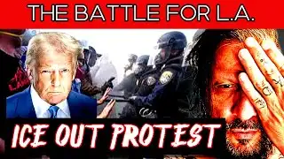LA ‘ICE OUT’ STANDOFF RIOT: DOWNTOWN EXPLODES AS LAPD PUTS ON GAS MASKS!