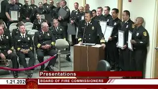 LAFD Fire Commission 1.21.20 - Cadet Post Advisors Recognized for Exemplary Service