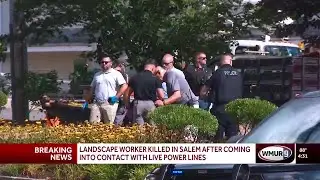Landscape worker killed after coming into contact with power lines