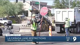 Lane restrictions along La Cañada