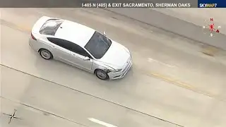 LAPD chase stolen vehicle suspect