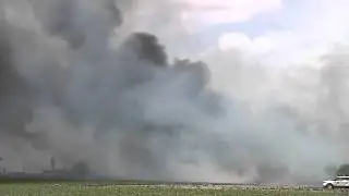 Large brush fire attacks Combes