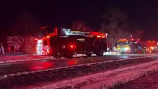 Large fire catches at a Yoder home