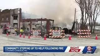 Large fire destroys multiple buildings in downtown Cameron