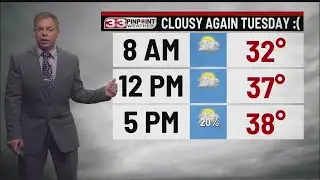 Late day sprinkle or flurry chance Tuesday