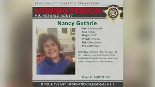 Latest news: Search for Nancy Guthrie continues