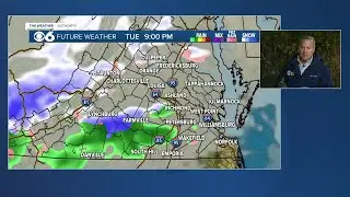 Latest on wintry mix moving into Virginia Tuesday night