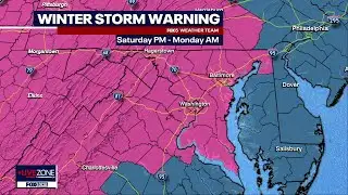 LATEST SNOW FORECAST: DC area under winter storm warning