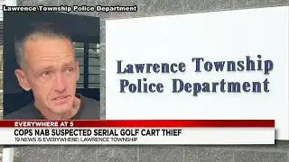 Lawrence Township police search for 8 missing golf carts, make 1 arrest