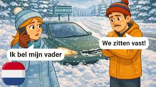 Learn Dutch with Real-Life Conversations (With Subtitles) | A1-A2 | Winter Road Talk
