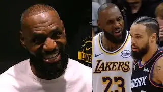 LeBron James speaks on getting into it with Dillon Brooks all game